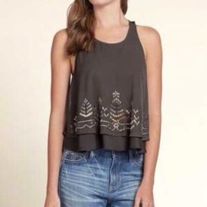 Hollister Boho Laguna Beach swing crop tank large